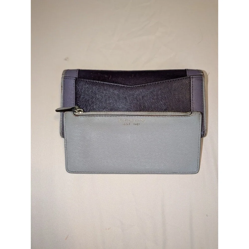 Michael Kors Purple/Gray Checkbook Wallet